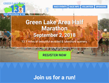 Tablet Screenshot of greenlakehalfmarathon.com